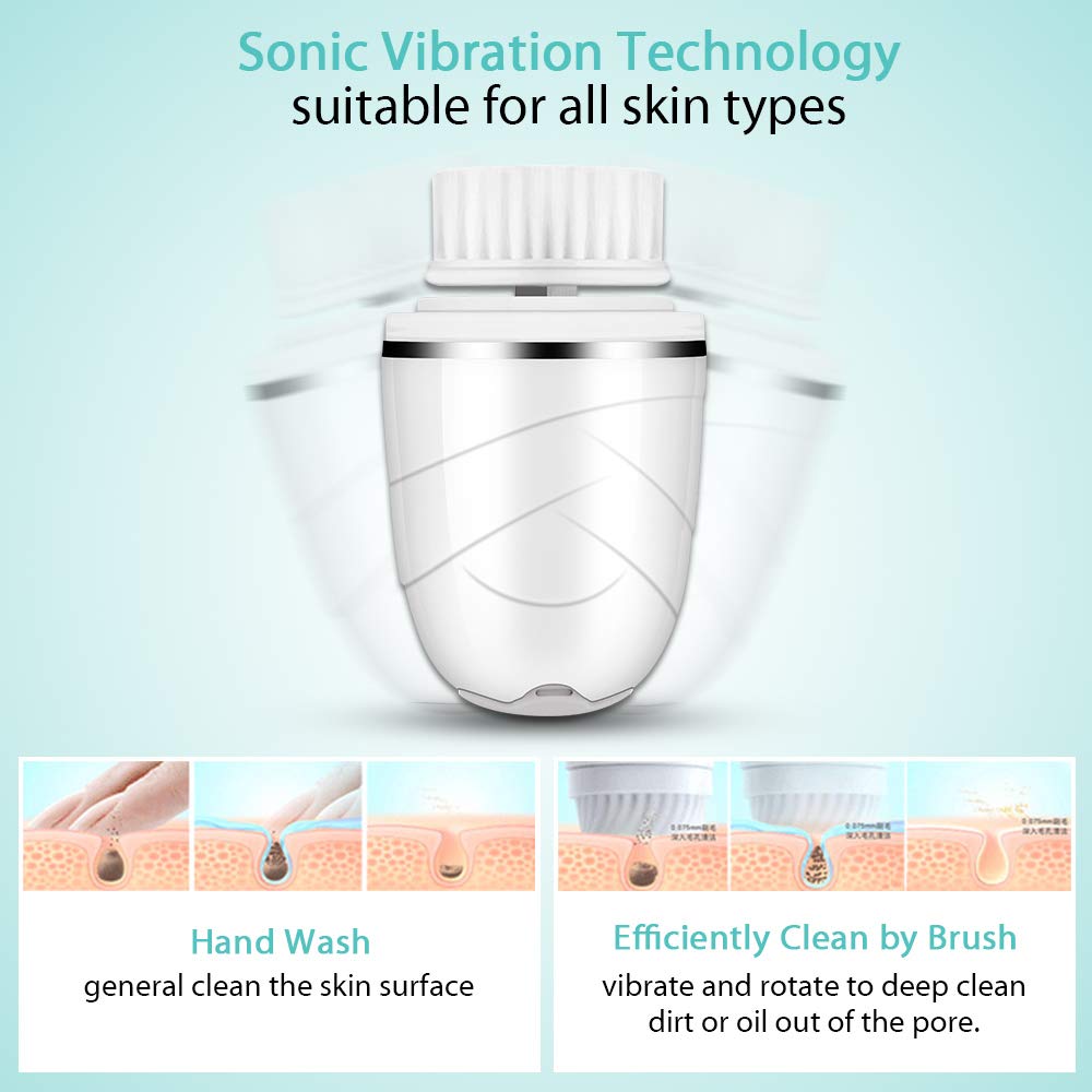 3 In 1 Electric Face Cleansing Devices With Brushes