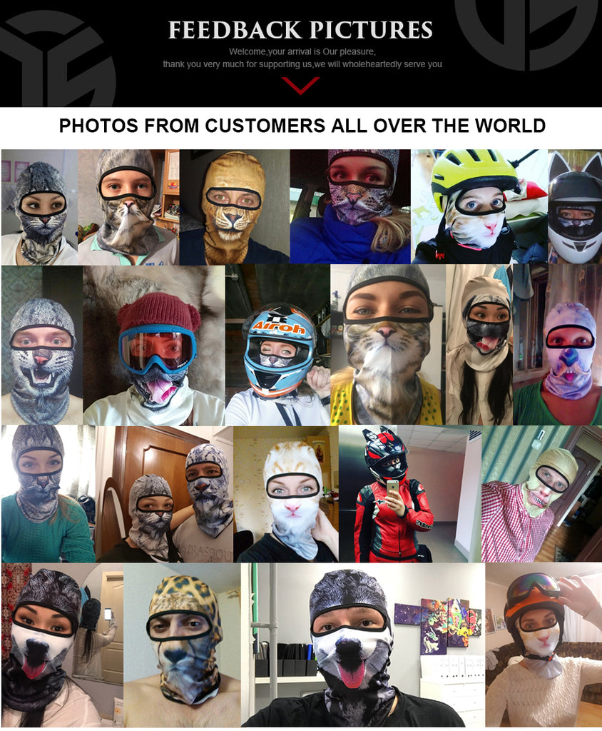 New 3D Animal  Full Face Mask Windproof