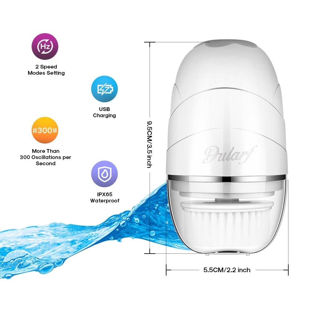 3 In 1 Electric Face Cleansing Devices With Brushes