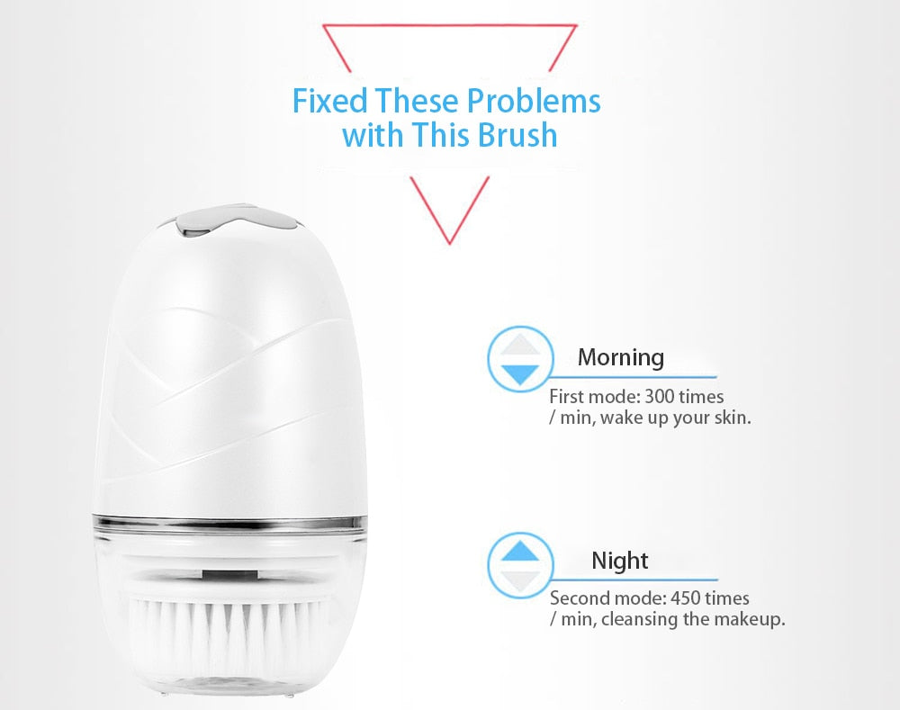 3 In 1 Electric Face Cleansing Devices With Brushes
