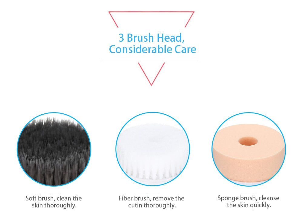 3 In 1 Electric Face Cleansing Devices With Brushes
