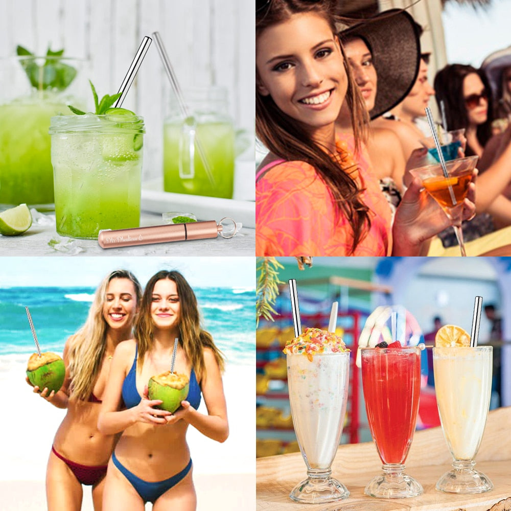 Reusable Telescopic Portable Drinking Straws