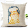 Image of Cute Lovely Cat Cushion Cover  Square Throw Pillow Cover 45x45CM