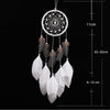 Image of Indian Handmade Silver White Dream Catcher Circular Feathers