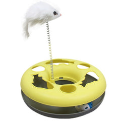 Cat  Spring Mice Crazy Amusement Disk Multifunctional Activity Toys