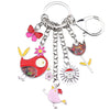 Image of Animal Enamel Bird Sun Flower Butterfly Key Chain