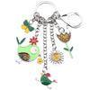 Image of Animal Enamel Bird Sun Flower Butterfly Key Chain