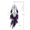 Image of Handmade Purple Dream Catcher Feather Crafts Wind Chimes