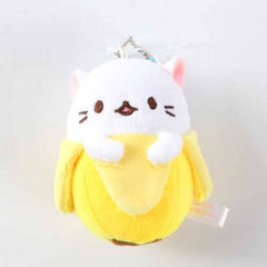 5Pcs/Set Cat plush Toys Banana Mini Pendant 3.5In