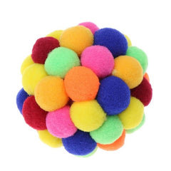 Pet Cat Toy Colorful Lovely Handmade Bells Bouncy Ball Built-In Catnip Interactive Toys