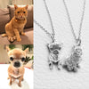 Image of Custom Pet Photo Pendant Necklace Engraved Name 925 Sterling Silver Dog Tag Necklace for Women Men Memorial Best Christmas Gift - smallfish-2