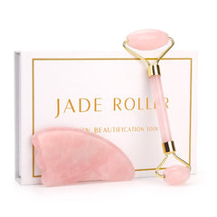 Jade Roller for Face with Gua Sha Scraping Massager