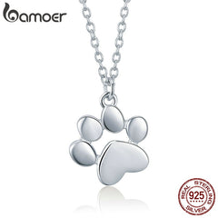 Cute Pet Footprints Paw Necklaces Pendants