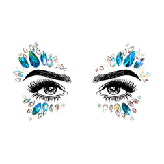 6 Sets Face Gems  Face Make Rhinestone