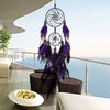 Image of Handmade Purple Dream Catcher Feather Crafts Wind Chimes