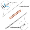 Image of Reusable Telescopic Portable Drinking Straws